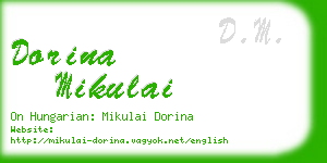 dorina mikulai business card